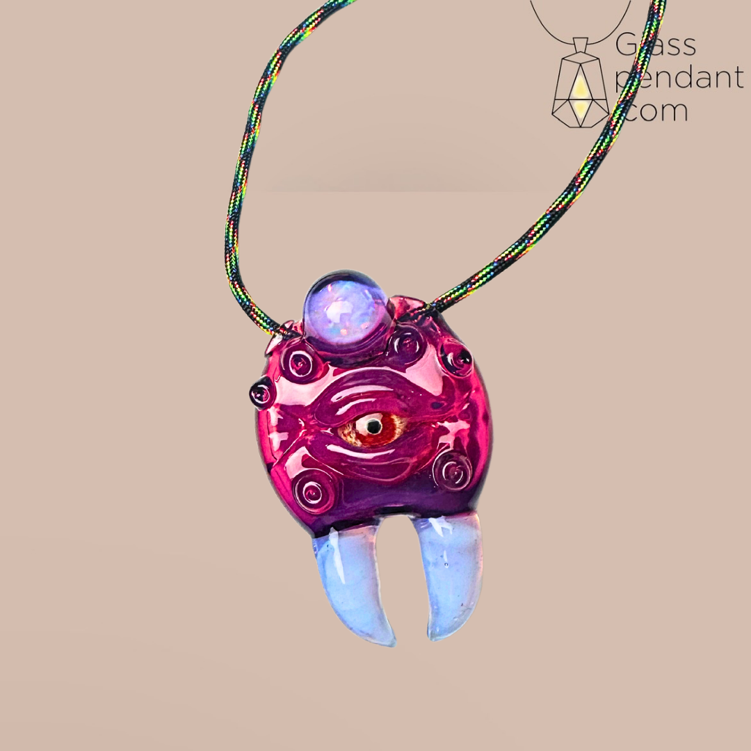 Telemagenta Abstract Opal Monster Pendant