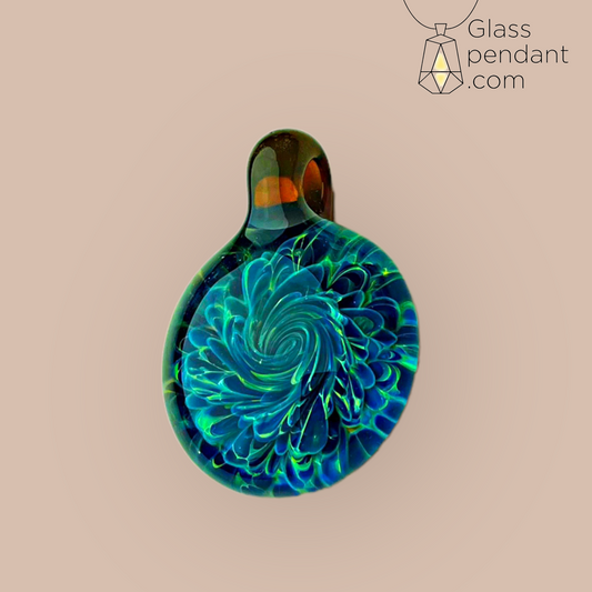 @erincarteeglass Aqua Implosion Pendant
