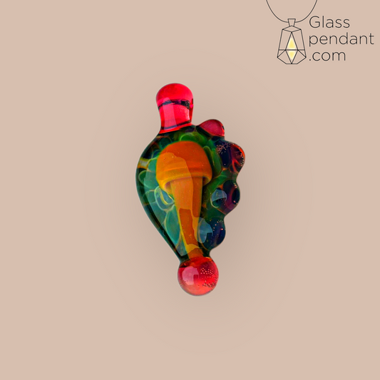 @erincarteeglass Encased Mushroom Pendant