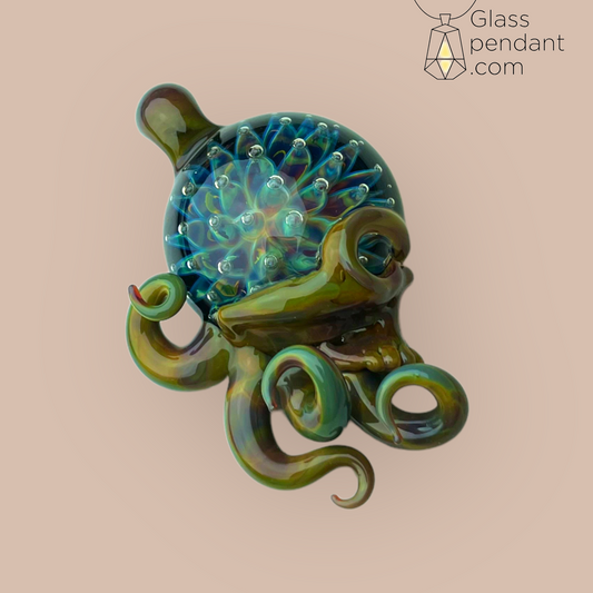 @neebsglass Sea Anoeme Tentacles Deadhead Skull Pendant
