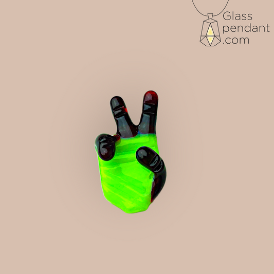 @goober_gabe Slyme Black Peace Sign Pendant