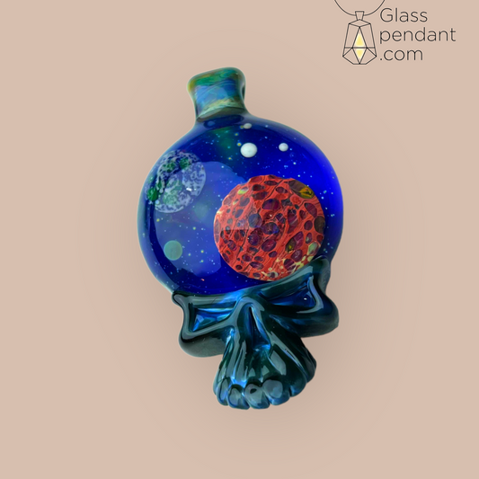 @neebsglass IO Star Planetary Deadhead Skull Pendant