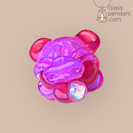 @c.a.s.t.o Neon Pink Red Dosed Opal Spunion Pendant