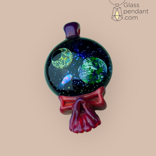 @neebsglass Planetary Opal Deadhead Skull Pendant