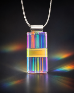 Colorful Dichro Louver Faceted Pendant