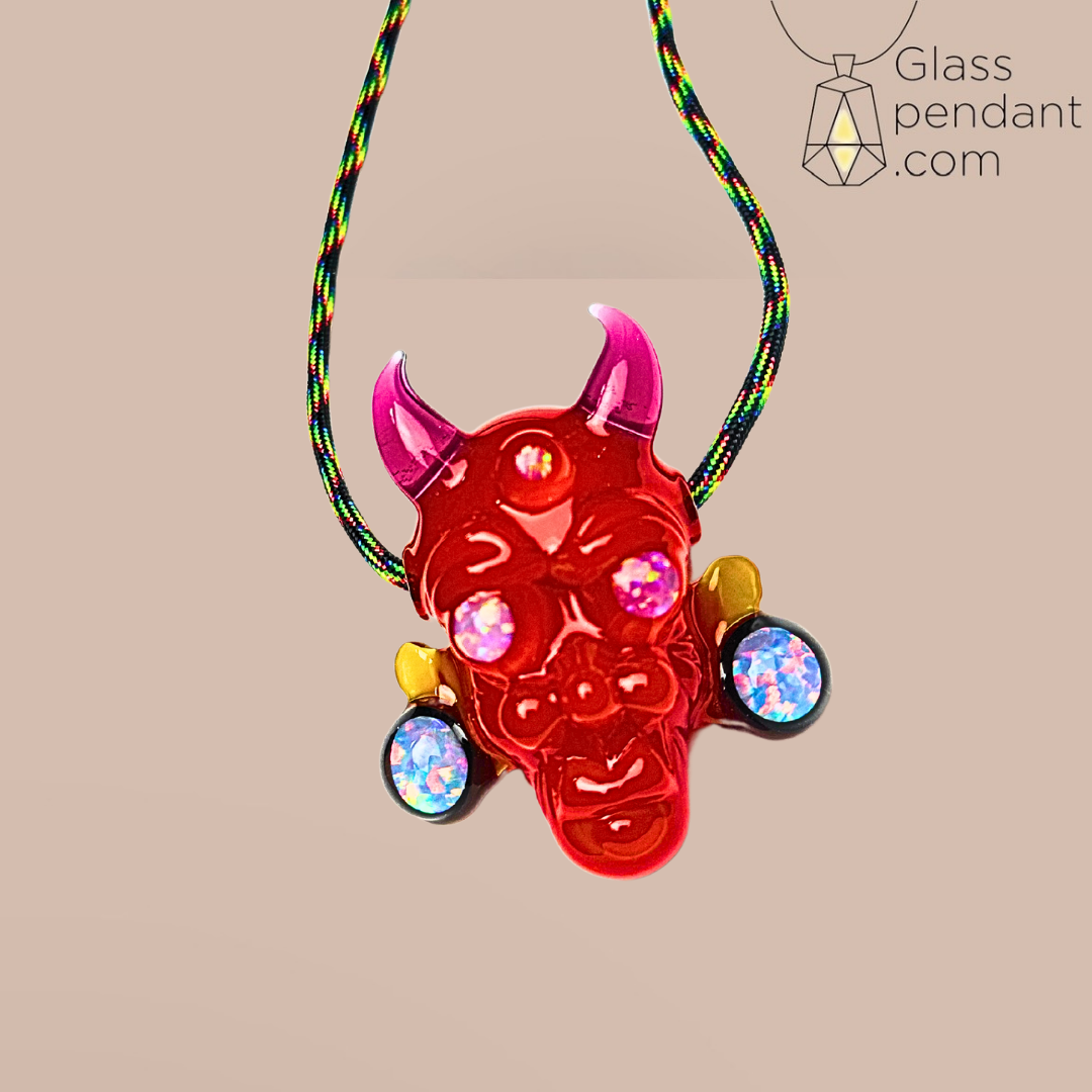 Freddy Pendant With Opal Earrings, Opal Eyes, & Opal Third Eye