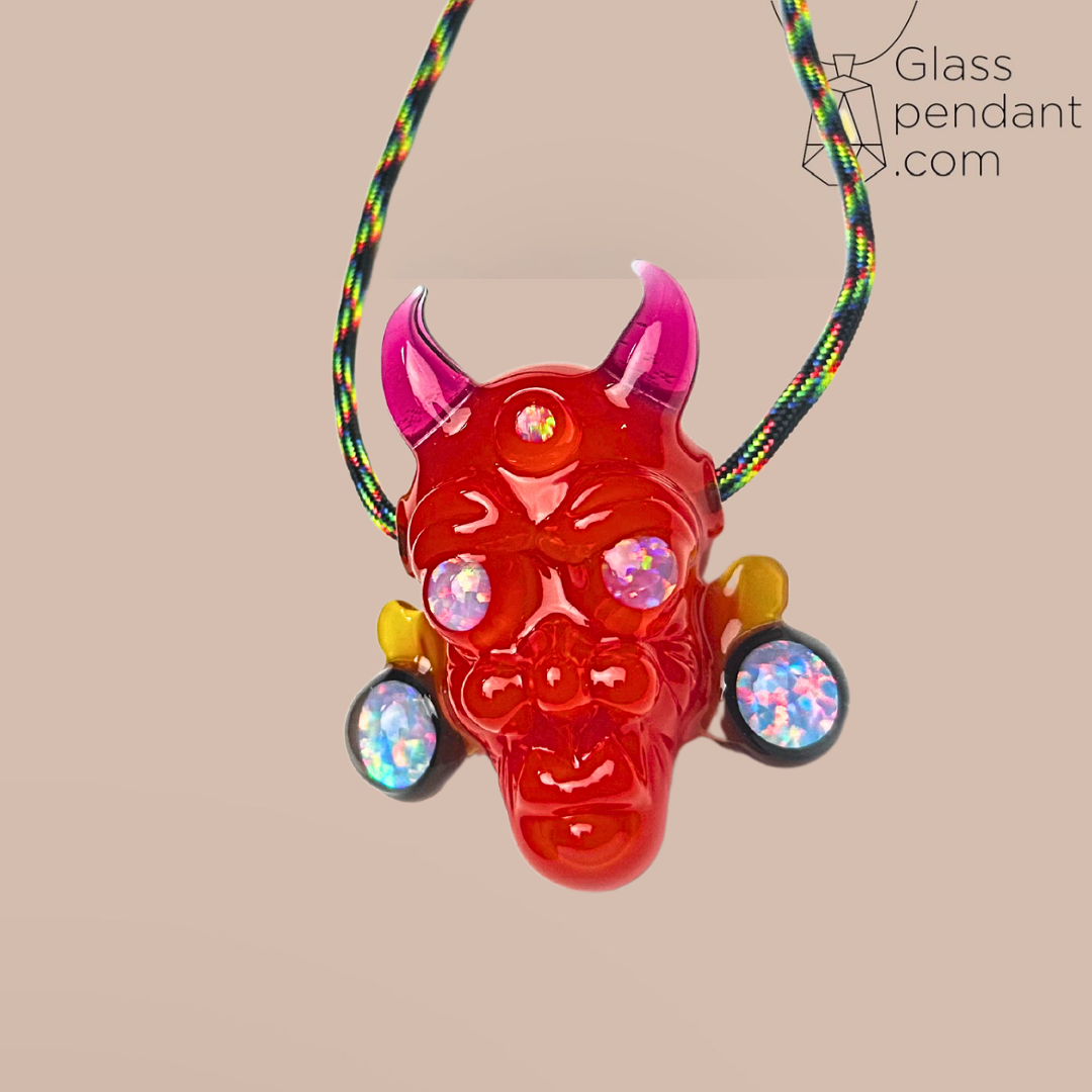 Freddy Pendant With Opal Earrings, Opal Eyes, & Opal Third Eye