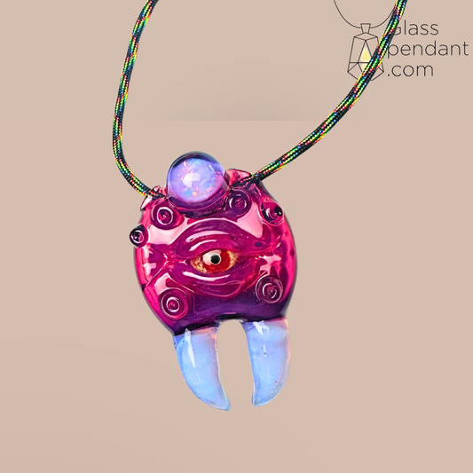 Telemagenta Abstract Opal Monster Pendant