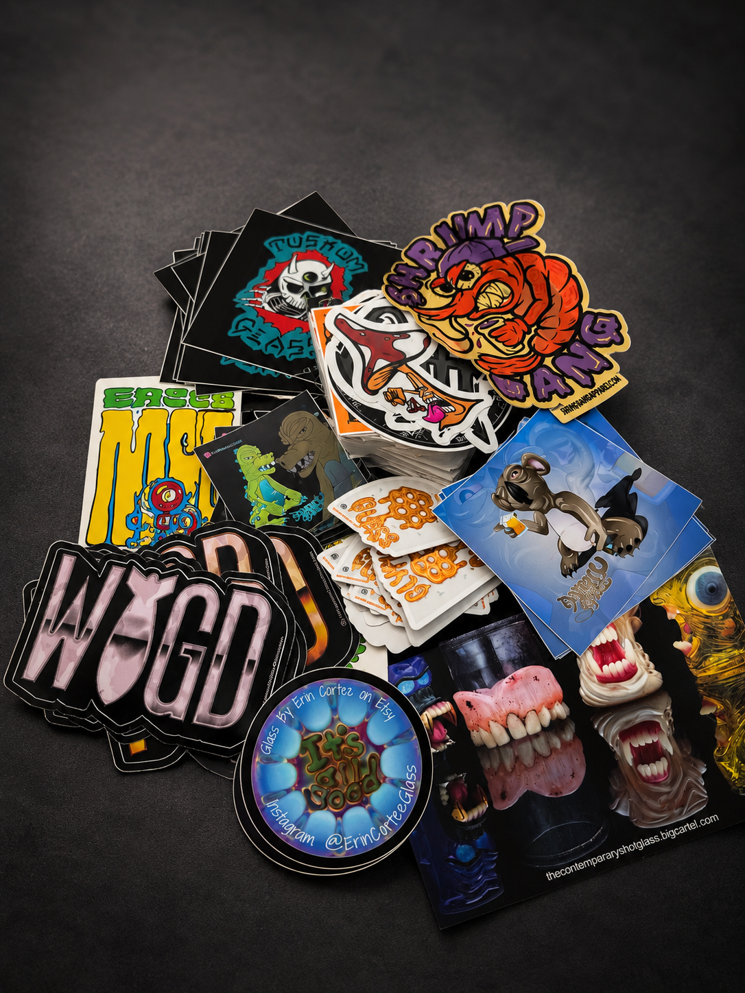 10 Stickers By Glass Artists