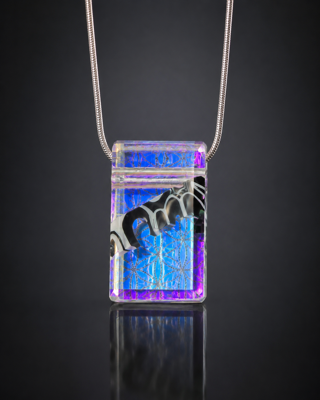 Flower Of Life Dichro & Millie Faceted Pendant