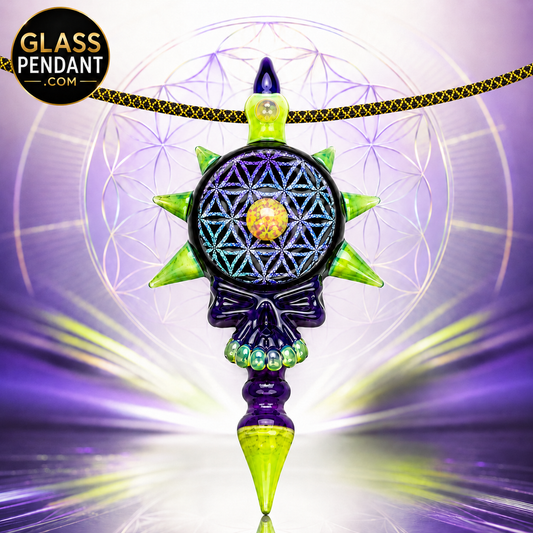Sacred Geometry Deadhead Skull Pendant