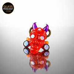 Hand-blown heady glass freddy pendant by @truchalkglass. Featuring XL opals, opal eyes, opal earrings, third eye opal. Hanging from a paracord necklace.