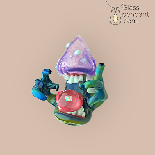 @gl_asshole Parallax CFL Color-Changing Dosed Opal Mushroom Pendant