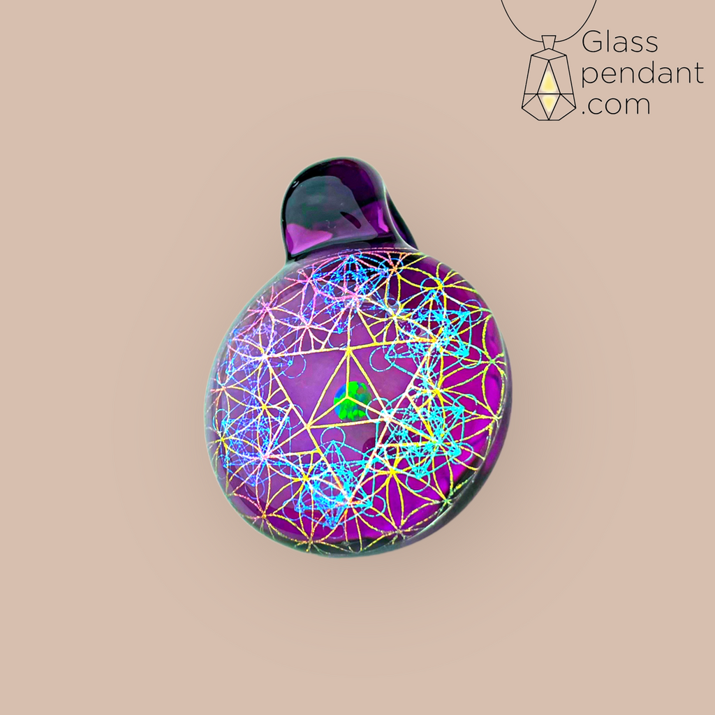 @subtl Royal Jelly Double Layered Dichroic Sacred Geometry Pendant