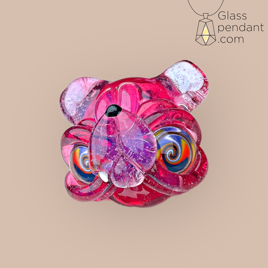 @c.a.s.t.o Red Pink Fire Aqua Eyed Mouse Pendant