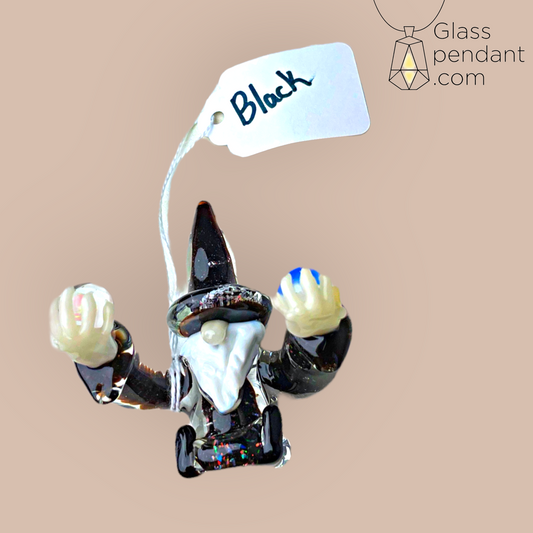 @magnusglass Black Crushed Opal Wizard Pendant