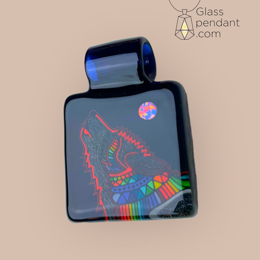 @kevinmurrayglass Rainbow Wolf Opal Tablet Pendant