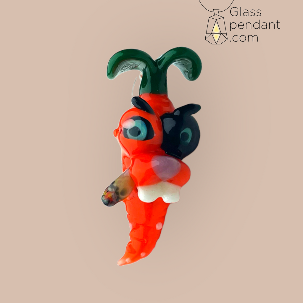 @glyph_glass Smokin’ Carrot Rabbit Pendant