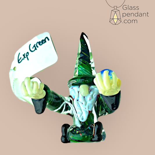 @magnusglass Exp Green Crushed Opal Wizard Pendant