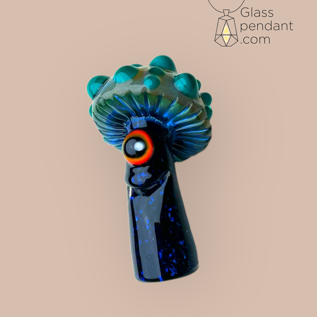 @mongrelglass Crushed Opal Mushie Pendant