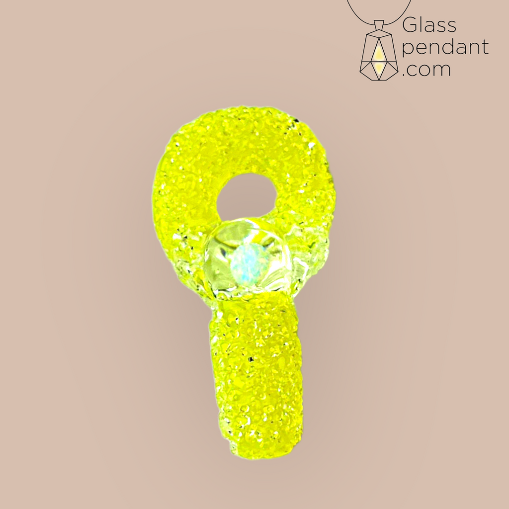 @nikobhglass Lemon UV Opal Encased Sourkey Candy Pendant/Keychain