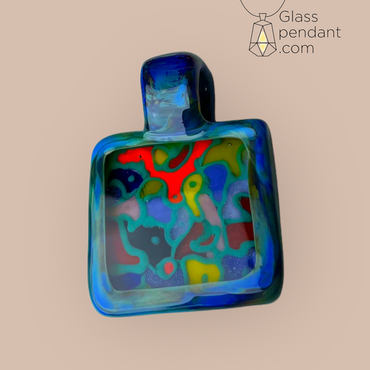 @glyph_glass Abstract Collage Tablet Pendant